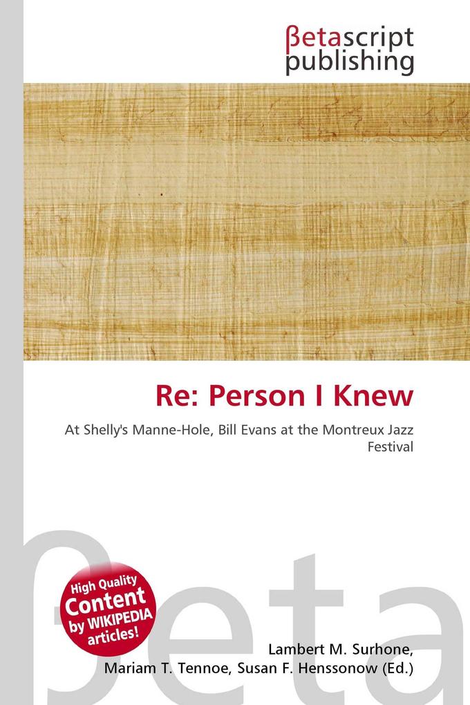 Re: Person I Knew
