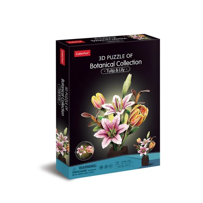 CUBICFUN - 3D Puzzle Pflanzent. Tulpe und Lilie 103