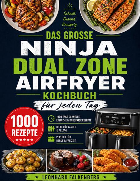 Das große Ninja Dual Zone Airfryer Kochbuch für jeden Tag