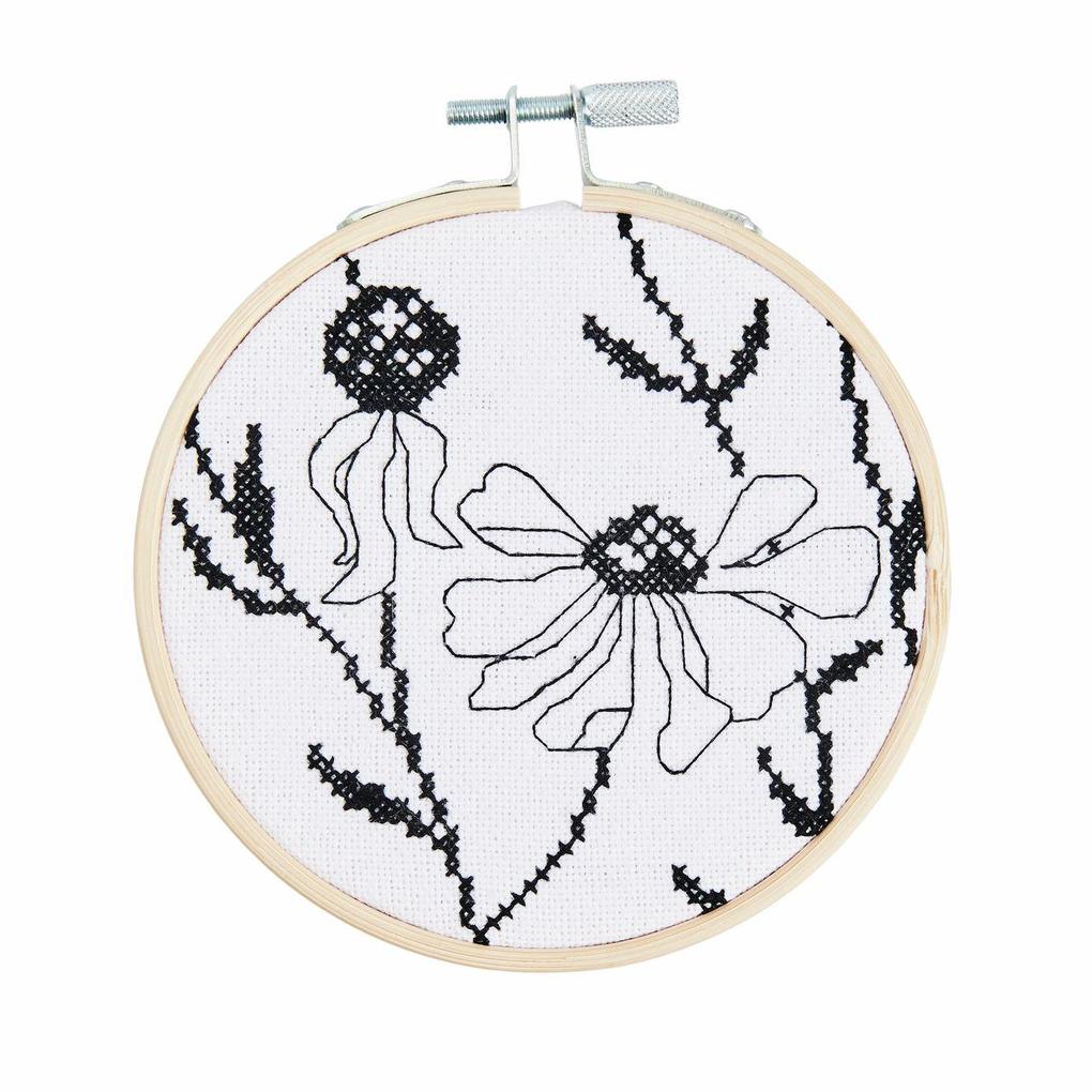 Stickpackung Gezählter Kreuzstich Echinacea Ø 10 cm