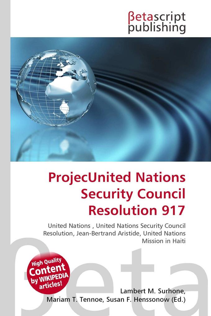 ProjecUnited Nations Security Council Resolution 917