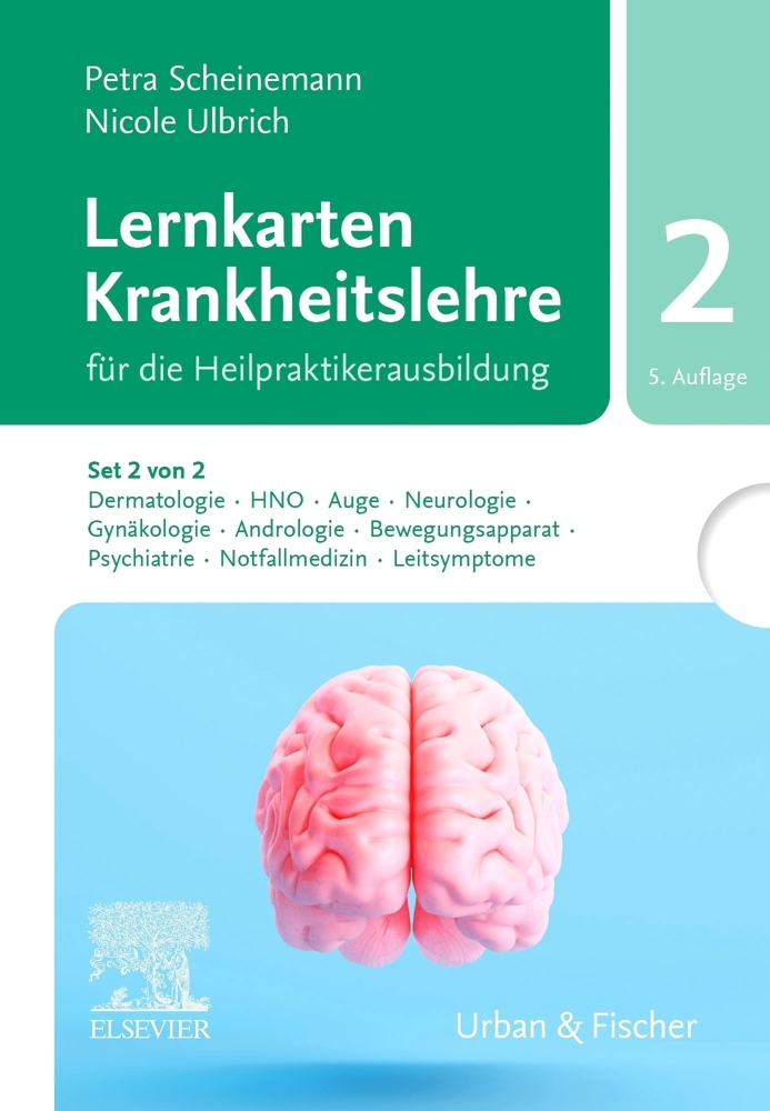Lernkarten Krankheitslehre Set 2 für die Heilpraktikerausbildung. (Set 2 von 2 Karten H-Q)