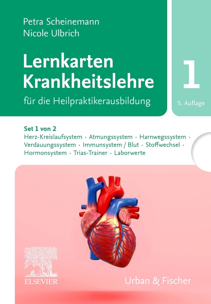 Lernkarten Krankheitslehre Set 1 für die Heilpraktikerausbildung. (Set 1 von 2 Karten A-G T U)
