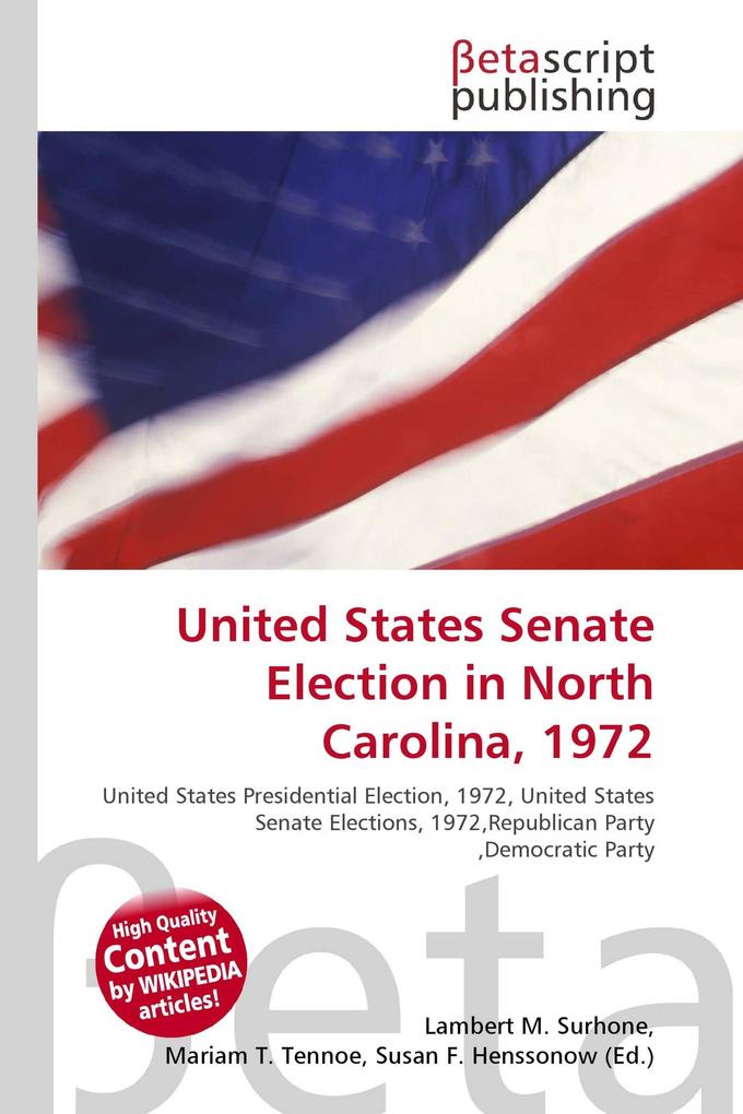 United States Senate Election in North Carolina 1972