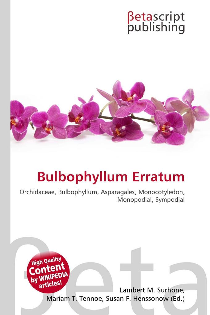 Bulbophyllum Erratum