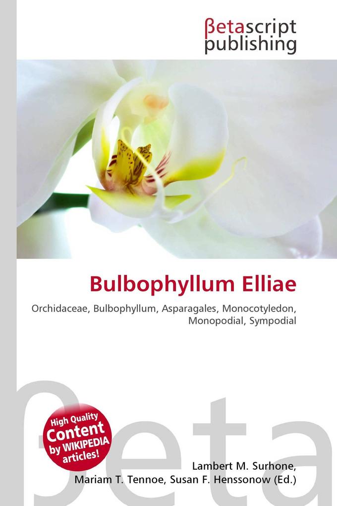 Bulbophyllum Elliae