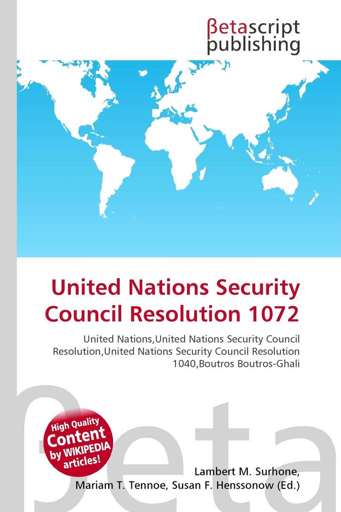 United Nations Security Council Resolution 1072