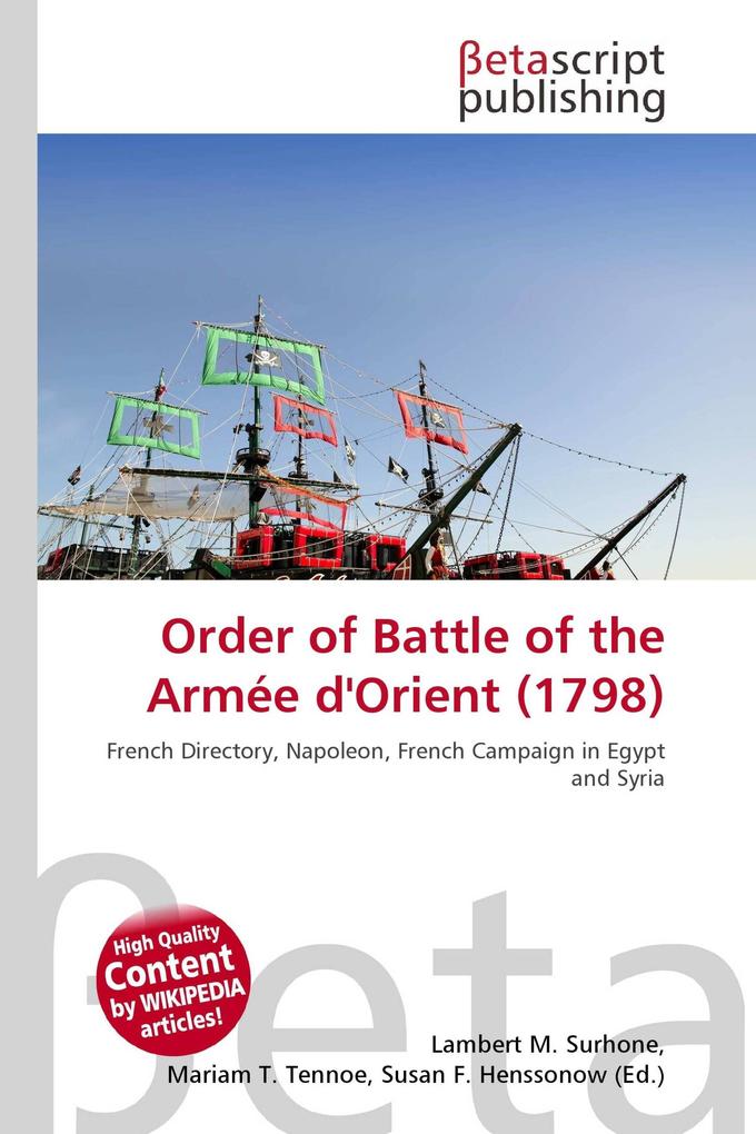 Order of Battle of the Armée d'Orient (1798)