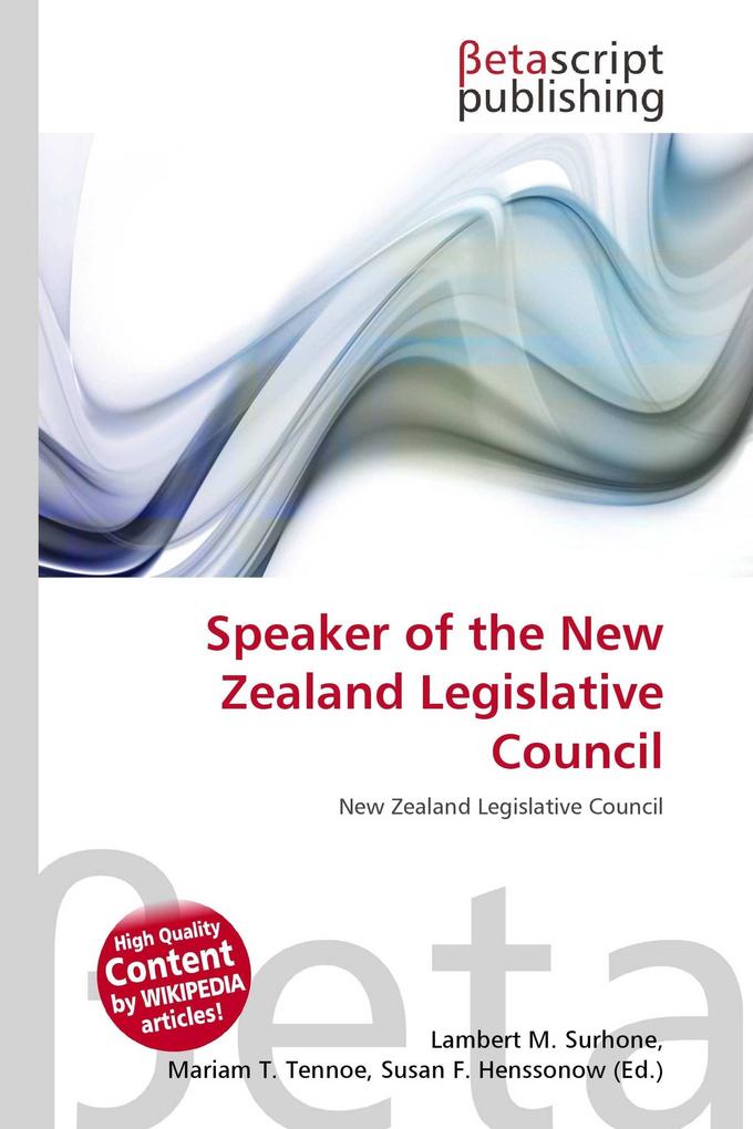 Speaker of the New Zealand Legislative Council