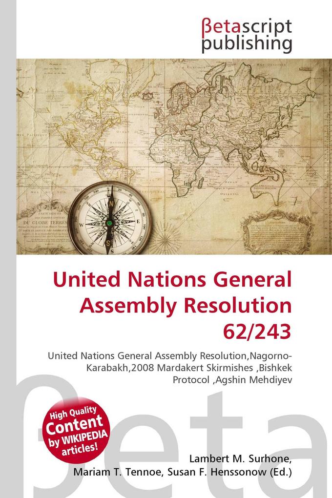 United Nations General Assembly Resolution 62/243