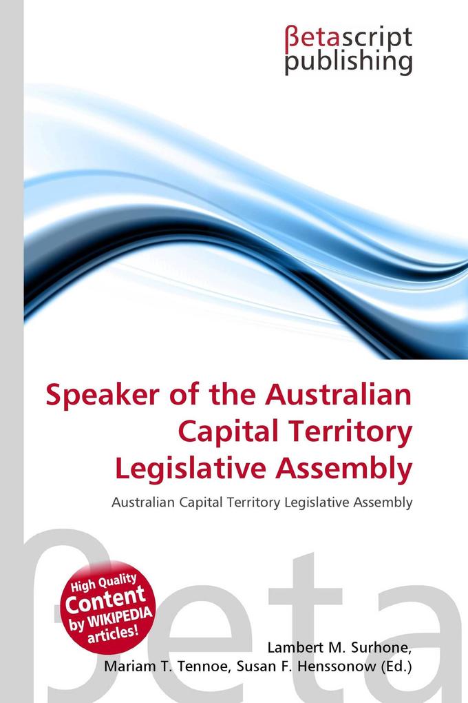 Speaker of the Australian Capital Territory Legislative Assembly