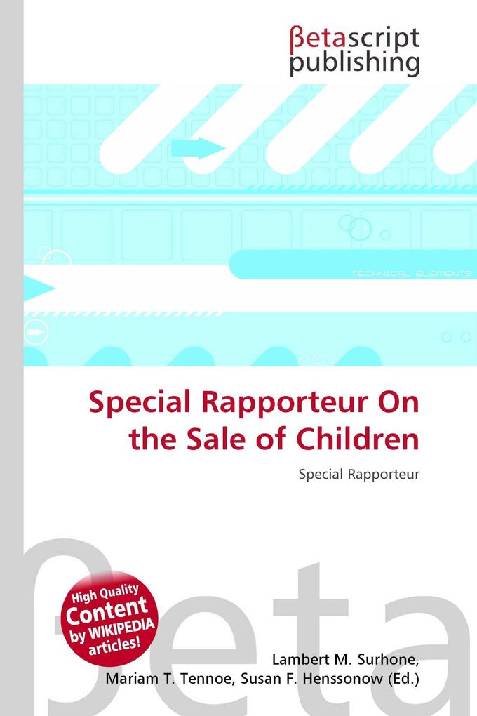 Special Rapporteur On the Sale of Children
