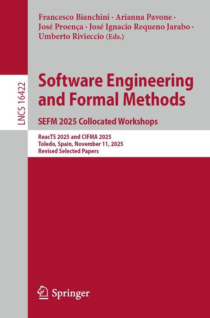 Software Engineering and Formal Methods. SEFM 2025 Collocated Workshops