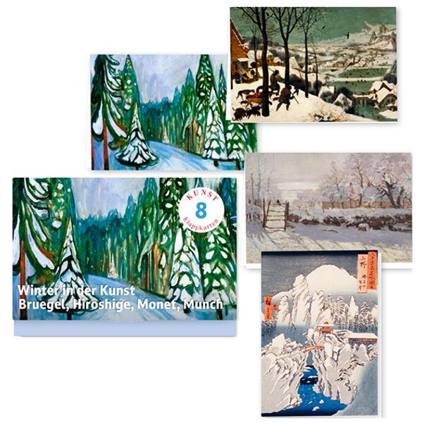 Winter in der Kunst - Acht Kunst-Klappkarten