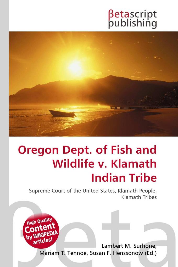 Oregon Dept. of Fish and Wildlife v. Klamath Indian Tribe