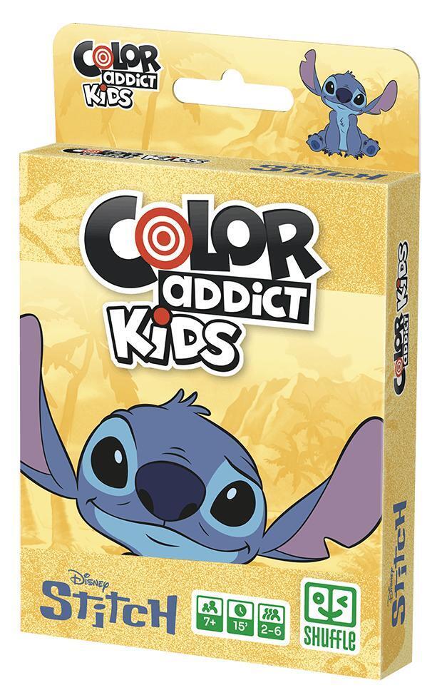 Color Addict Kids - Disney Stitch - Kartenspiele für Kinder (Mau Mau Quartett Memo & Schnipp Schnapp)