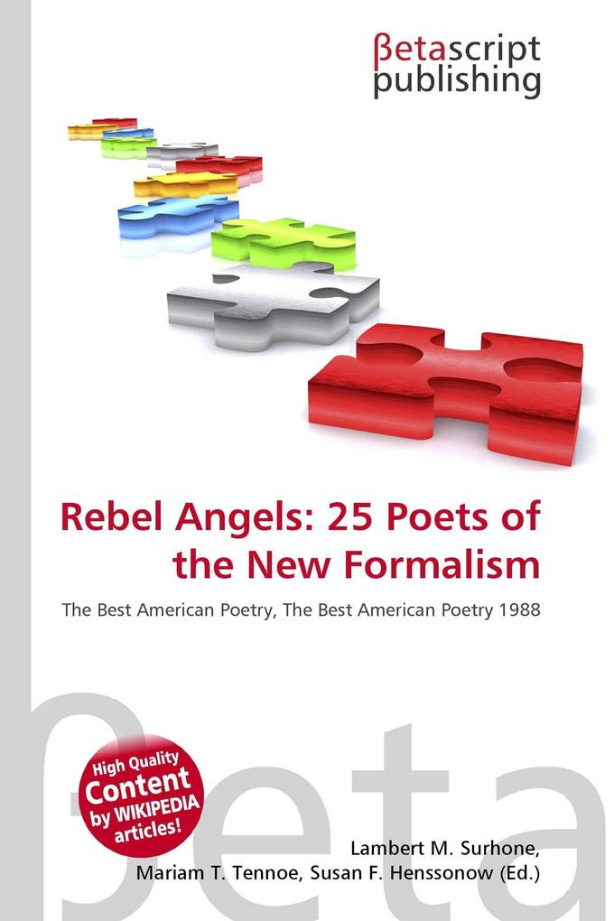 Rebel Angels: 25 Poets of the New Formalism