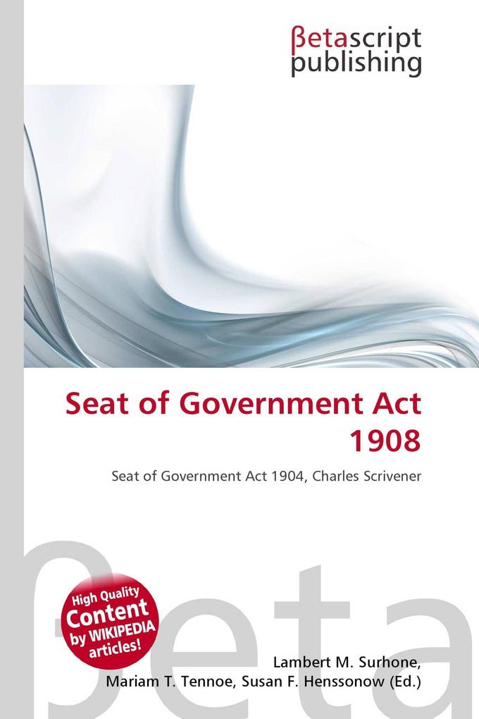 Seat of Government Act 1908