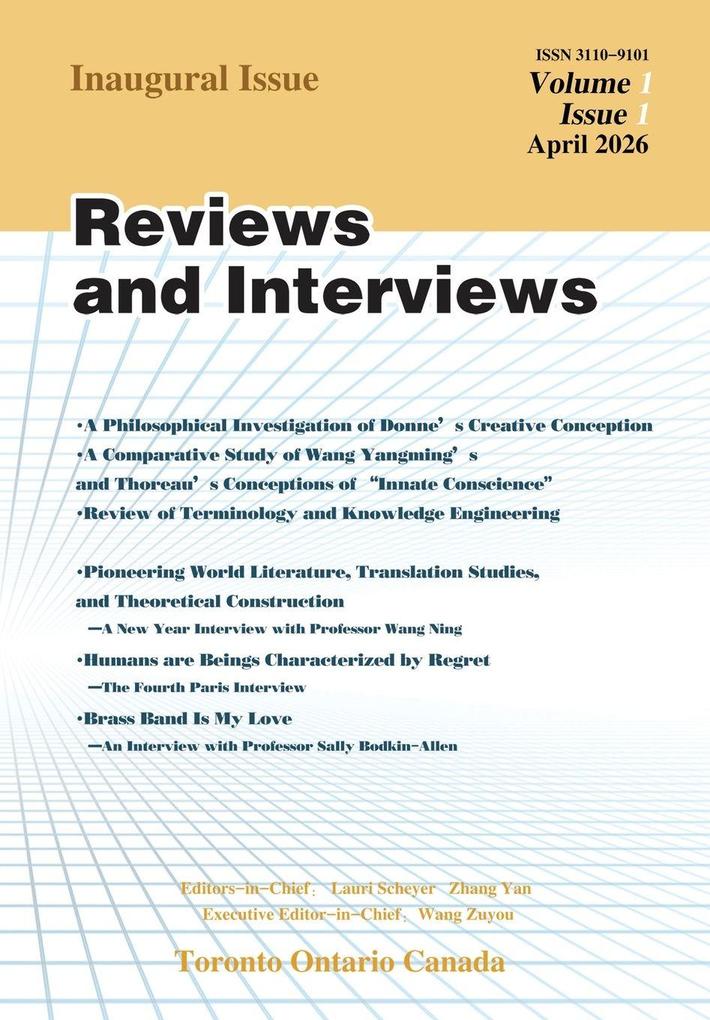 Reviews and Interviews (Inaugural Issue)