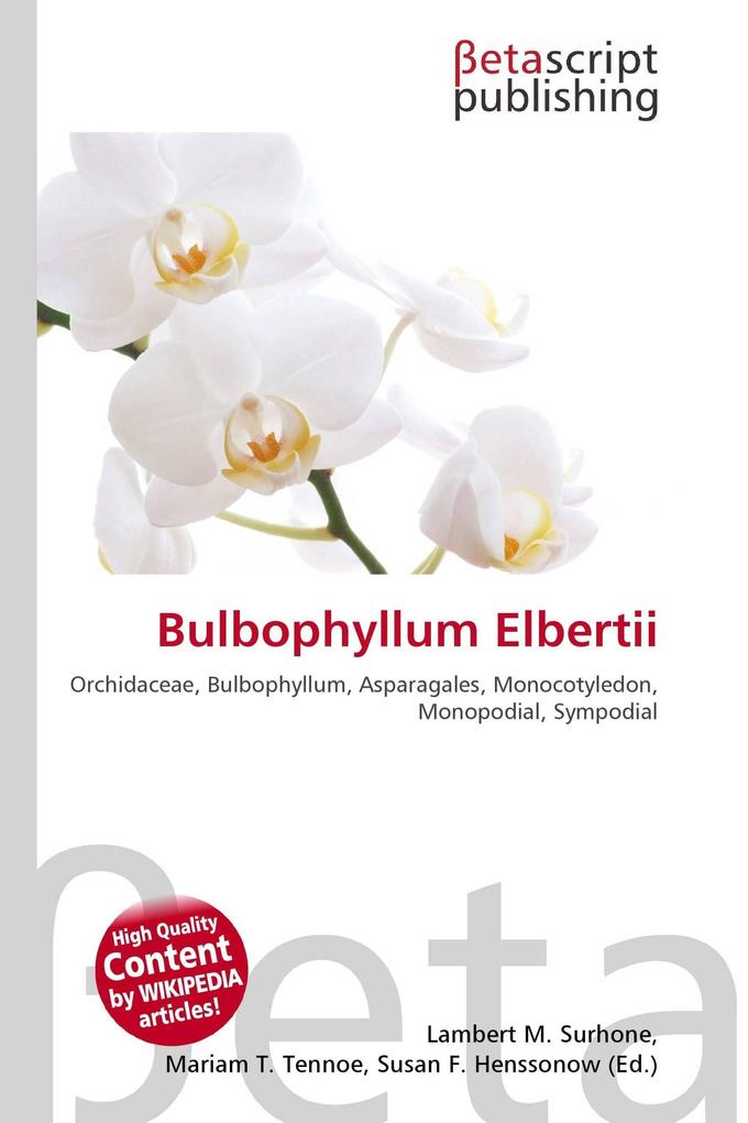 Bulbophyllum Elbertii