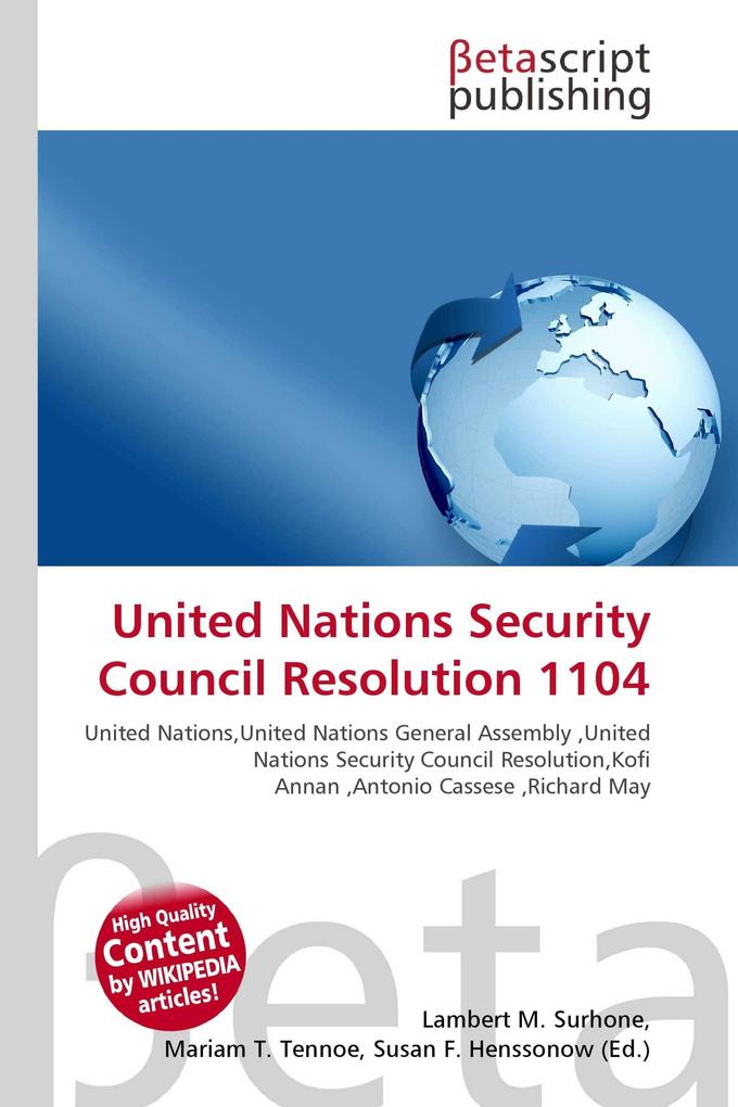 United Nations Security Council Resolution 1104
