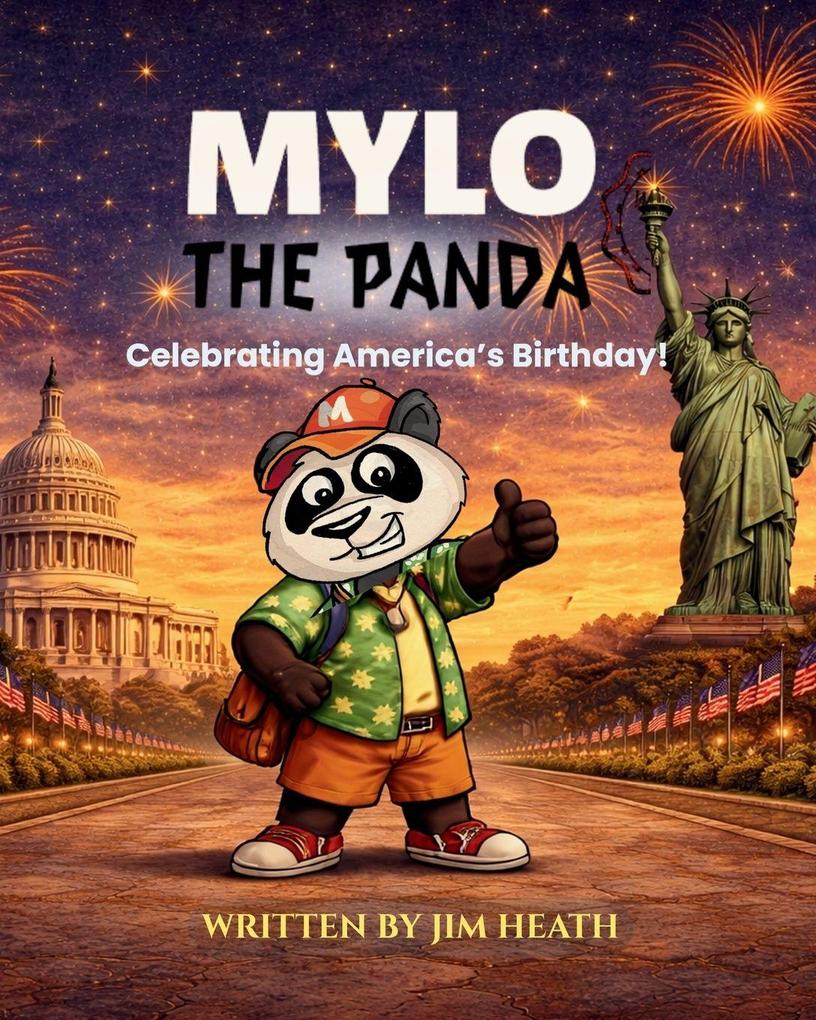 Mylo the Panda Celebrating America's Birthday