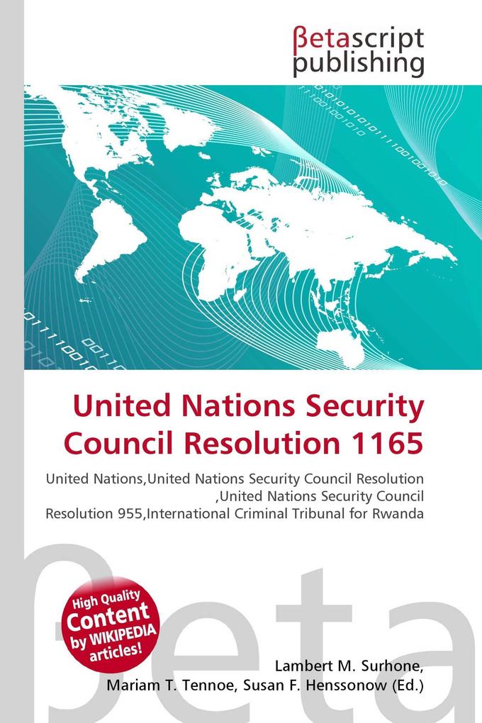 United Nations Security Council Resolution 1165