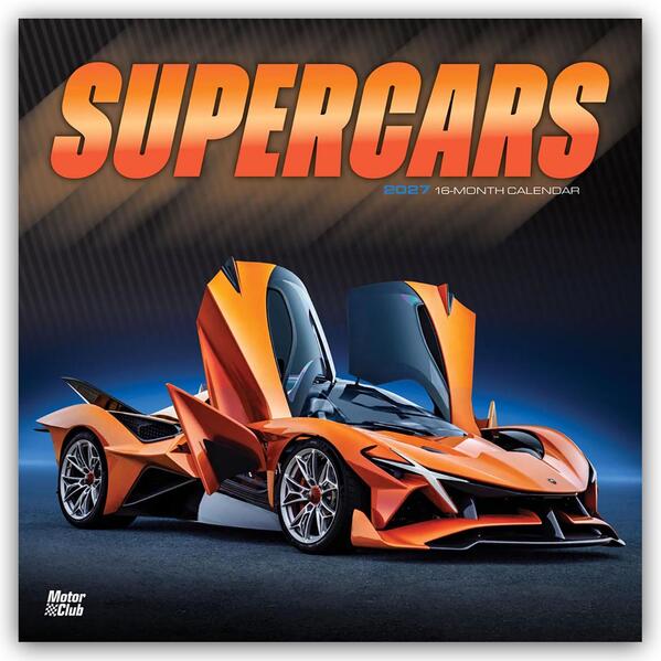 Supercars - Supersportwagen 2027 - 16-Monatskalender