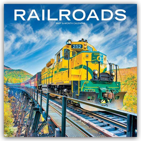 Railroads - Eisenbahnen 2027 - 16-Monatskalender