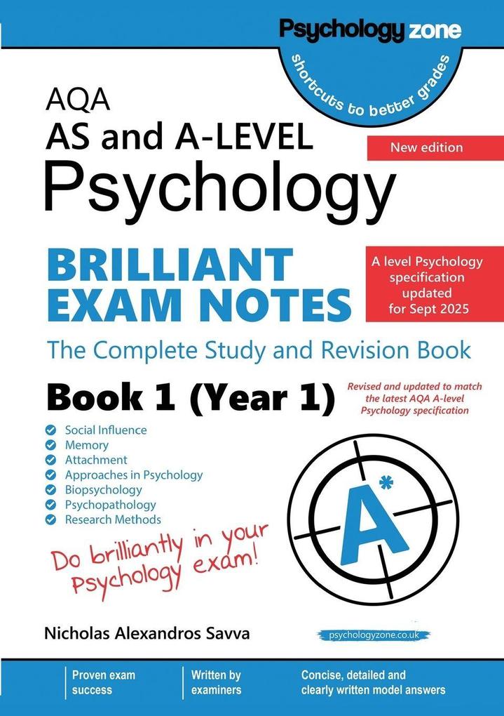 AQA A-Level Psychology Brilliant Exam Notes (Year 1)