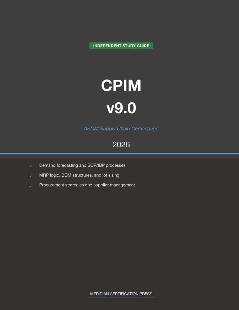 ASCM CPIM v9.0 Supply Chain Study Guide 2026