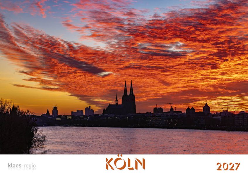 Köln 2027 Bildkalender A4 quer spiralgebunden