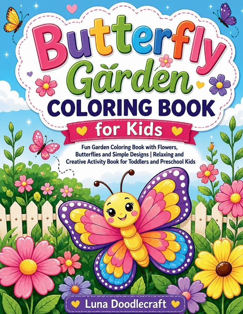 Butterfly Garden Coloring Book for Kids