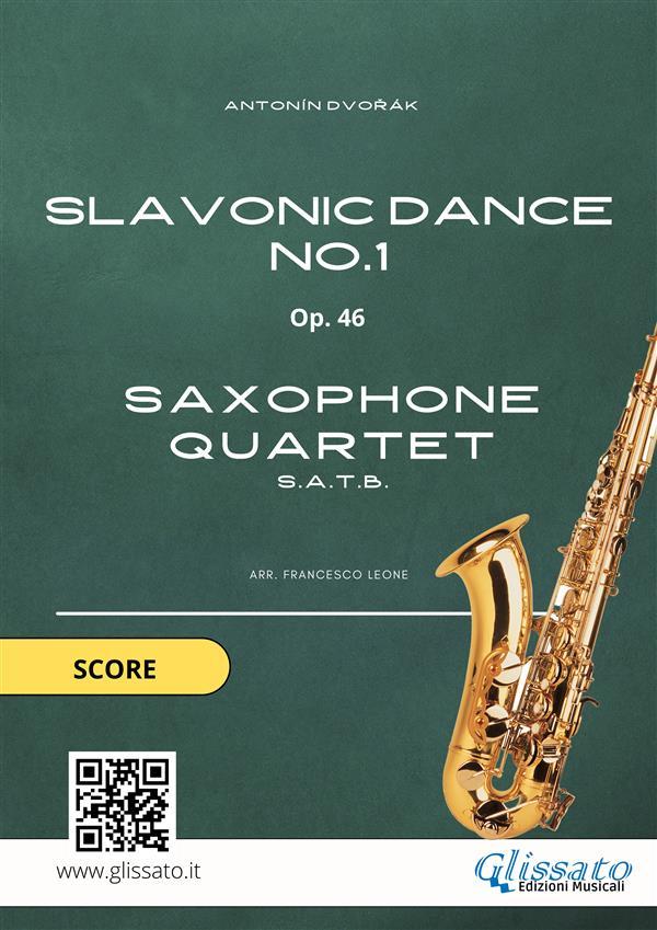 Saxophone Quartet: Slavonic Dance no.1 by Dvorák (score)