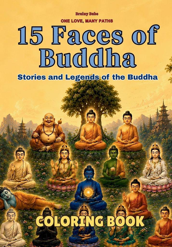15 Faces of Buddha Coloring Book