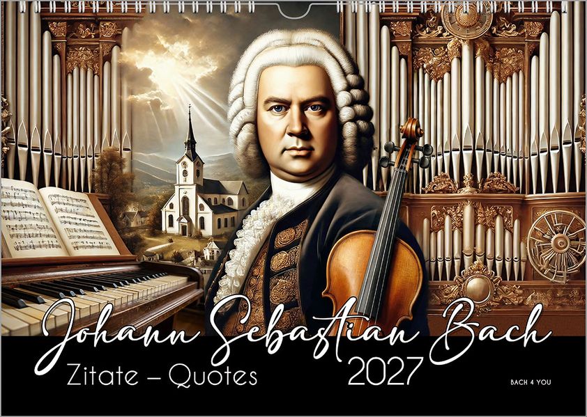 Johann-Sebastian-Bach-Zitate-Kalender ein Musik-Kalender 2027 DIN A4