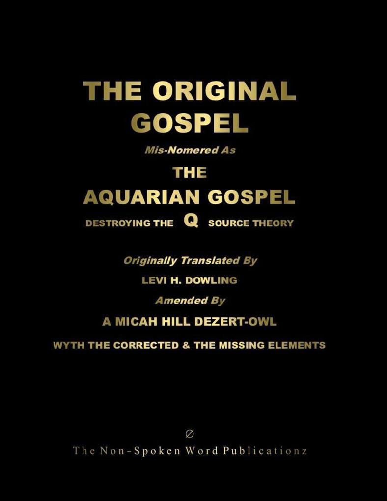 The ORIGINAL GOSPEL