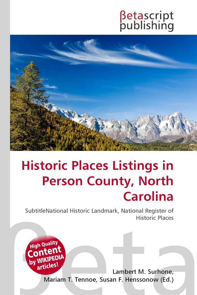 Historic Places Listings in Person County North Carolina