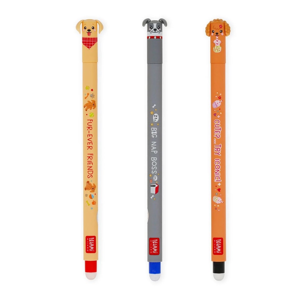 Legami Gelstifte Erasable Pen - Fur-ever-friends - 3er Set