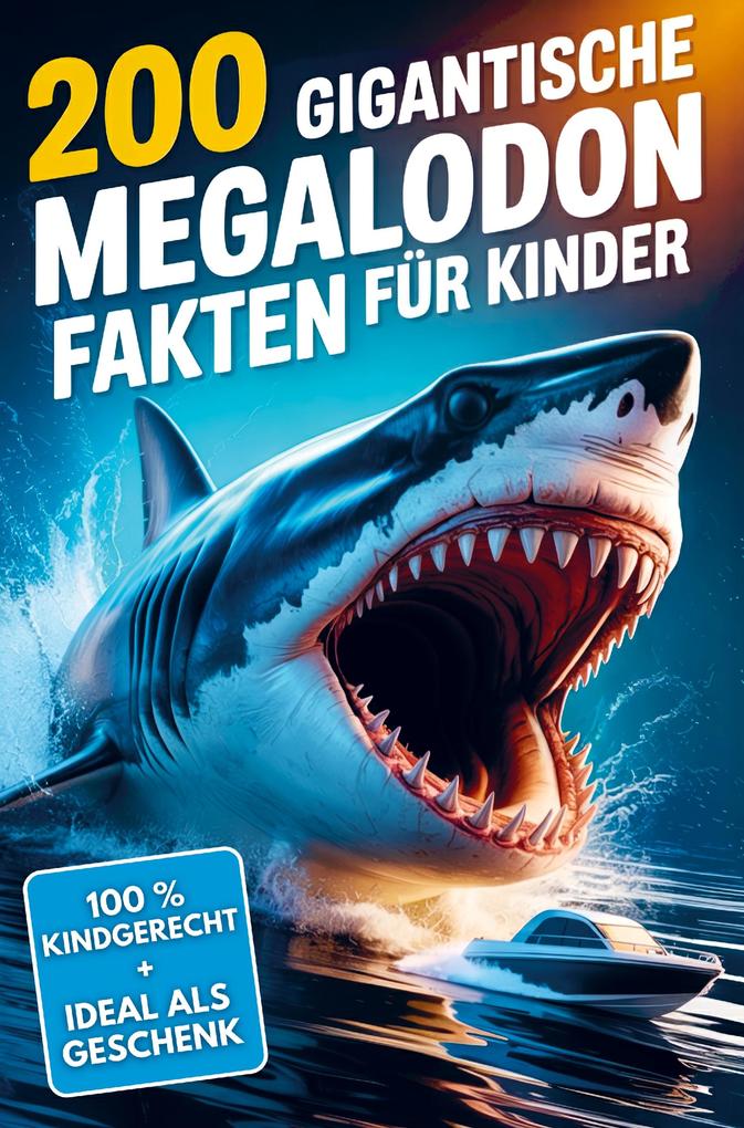 200 gigantische Megalodon Fakten für Kinder: Extremes & geniales Tierwissen mit dem du Freunde & Familie verblüffst!