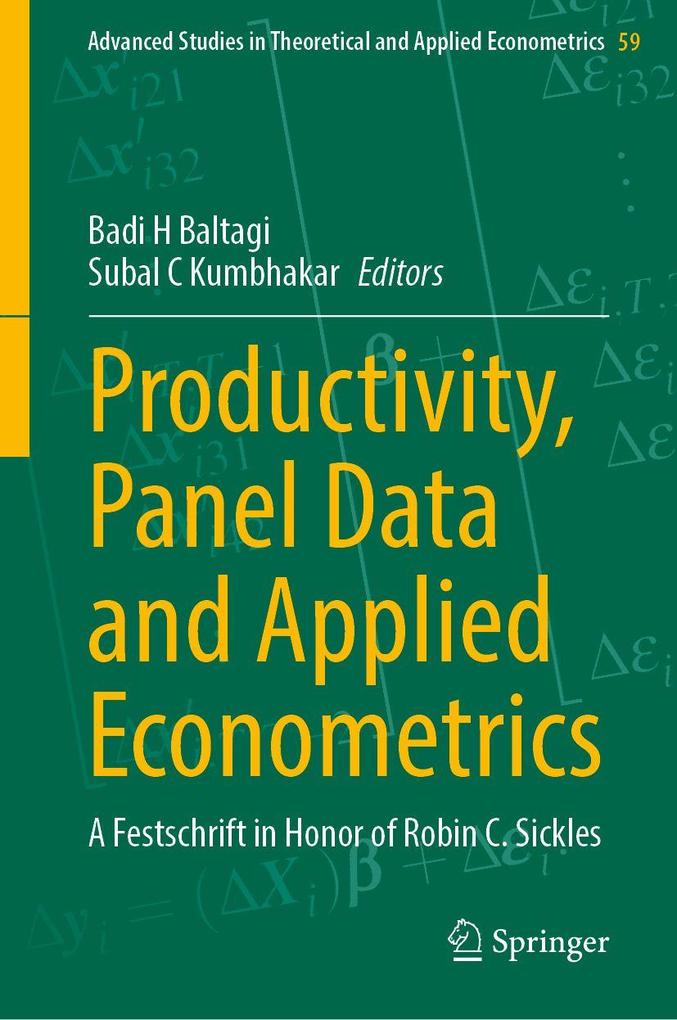 Productivity Panel Data and Applied Econometrics