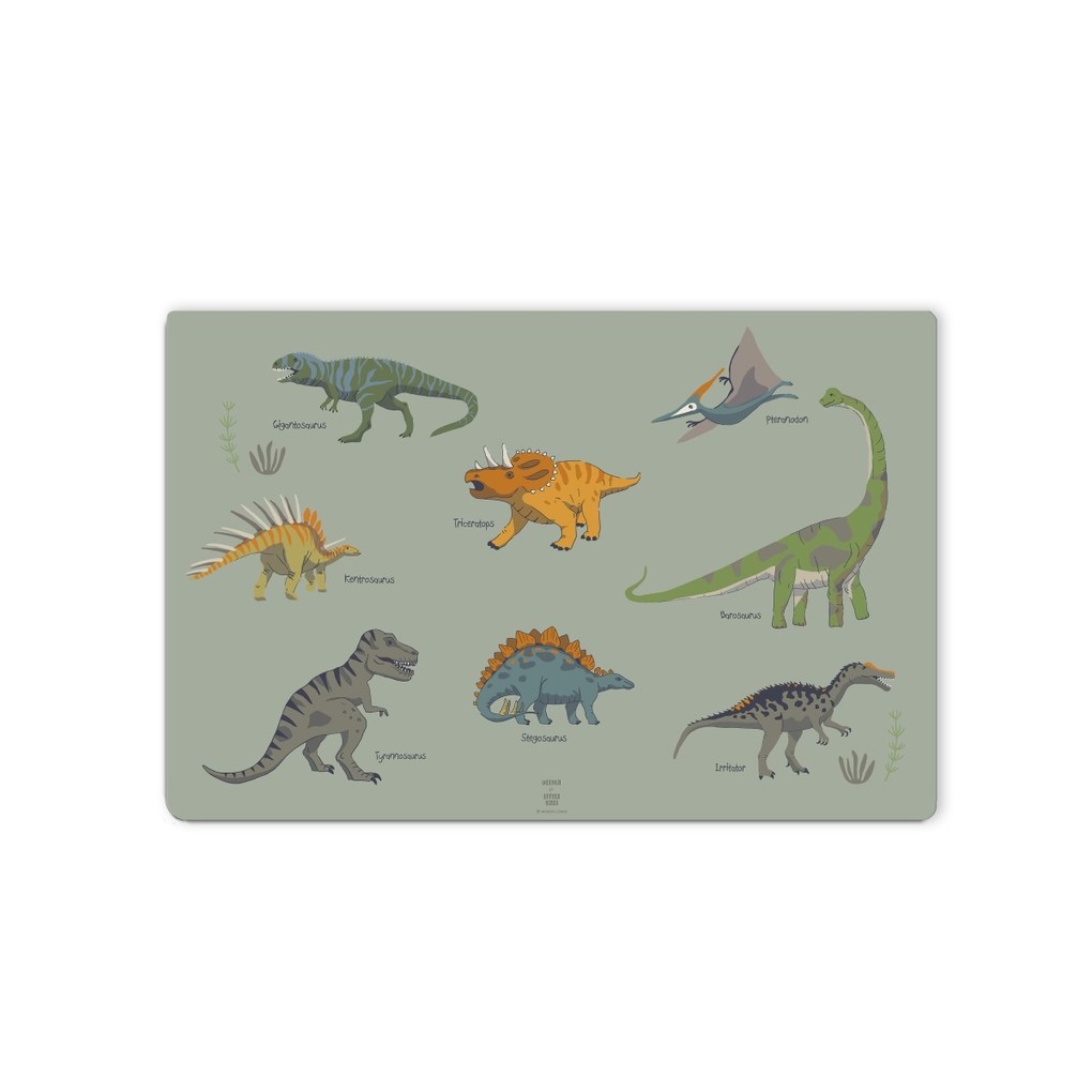 Scriptum Schreibtischunterlage für Kinder Acht Dinosaurier - 60 x 40 cm - aus premium Vinyl