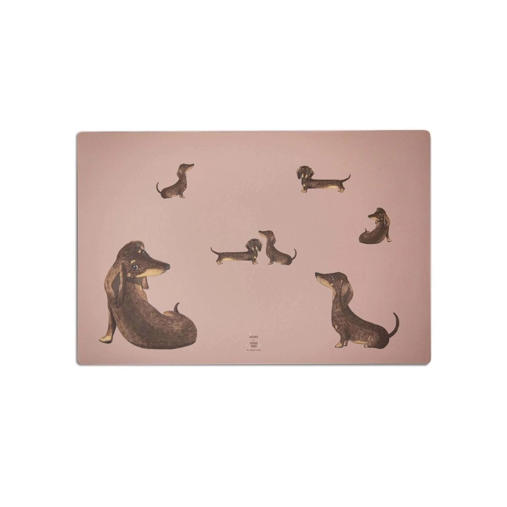 Scriptum Schreibtischunterlage für Kinder Dackel berry - 60 x 40 cm - aus premium Vinyl
