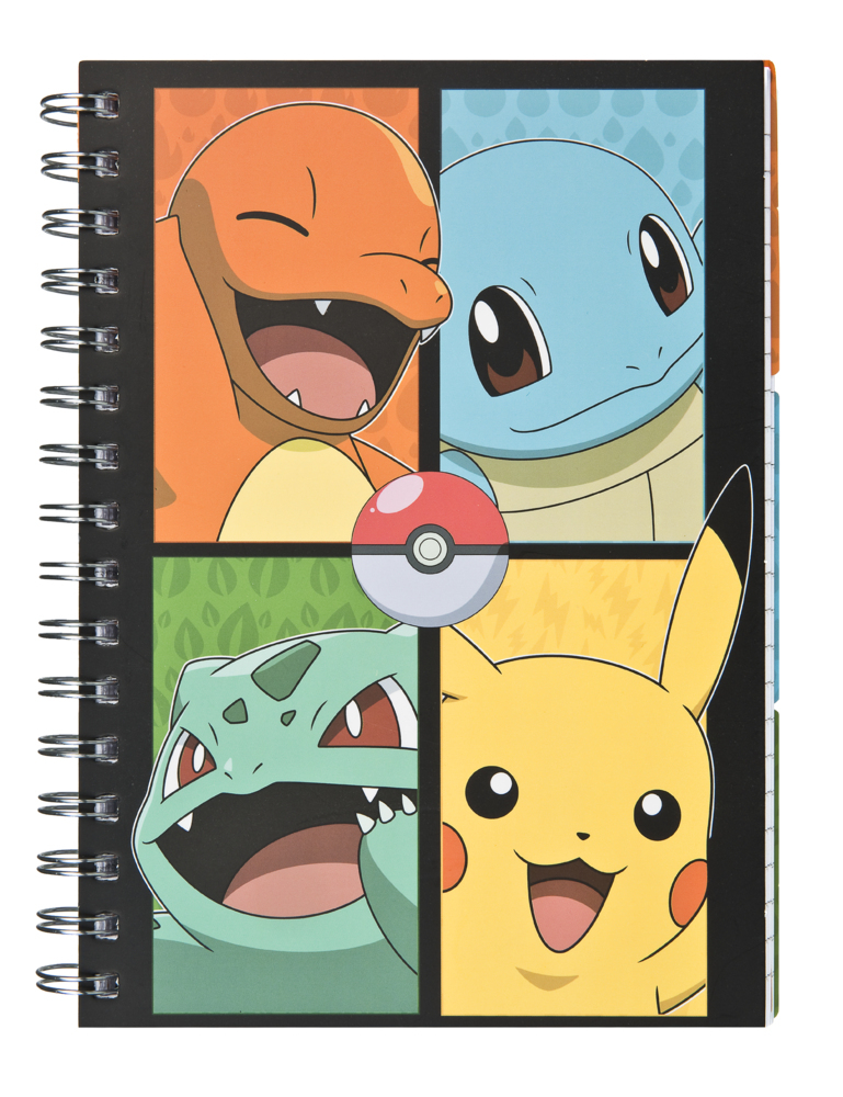 Pokemon Spiralnoitzbuch mit 3 Register