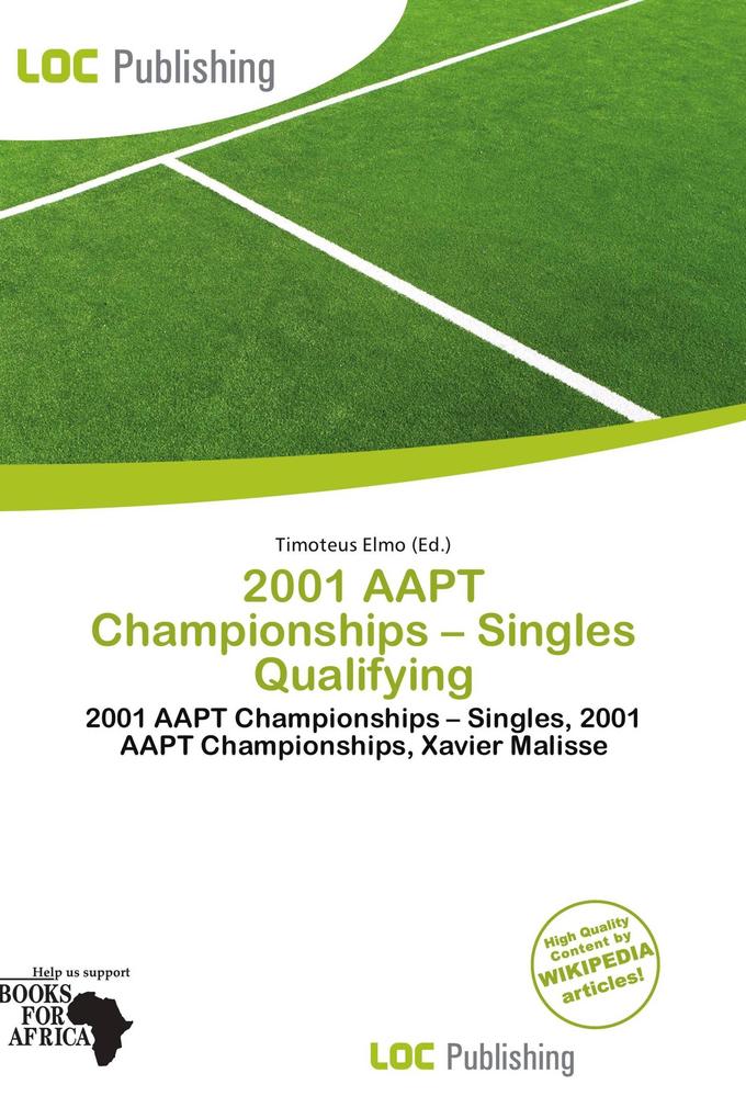 2001 AAPT Championships - Singles Qualifying