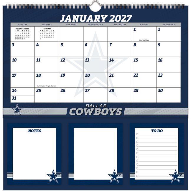 Dallas Cowboys 2027 Memomate Spiral Calendar