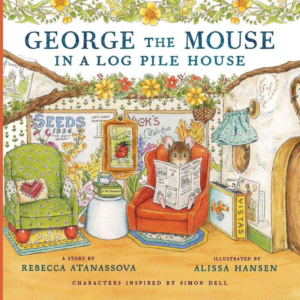 George the Mouse in a Log Pile House