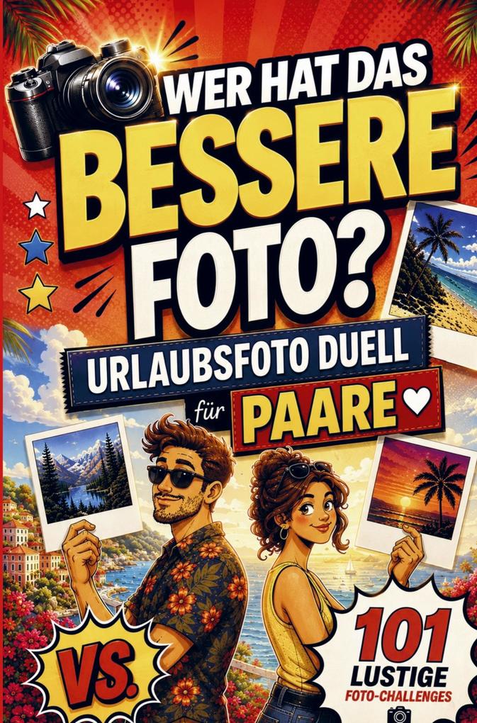 Urlaubsfoto-Duell für Paare: Wer hat das bessere Foto? 101 lustige Foto-Challenges - das Du vs. Ich Reisespiel.