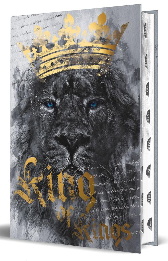 KJV Holy Bible Large Print Handy Size Format Hardcover Lion King of Kings Thumb Index Ribbon Marker and Red Letter