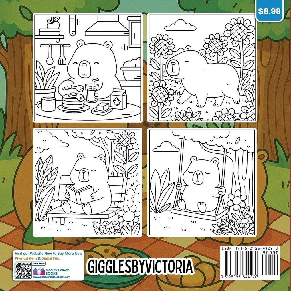 Capy Moments Bold and Easy Coloring Book